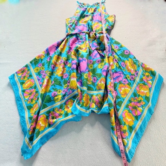 Anthropologie Lilka Dinan Dress Womens Small Halter Handkerchief Floral Summer - Picture 4 of 11